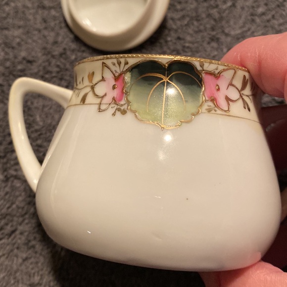 Vintage Nippon Sugar Bowl with Lid & Creamer - Picture 6 of 8